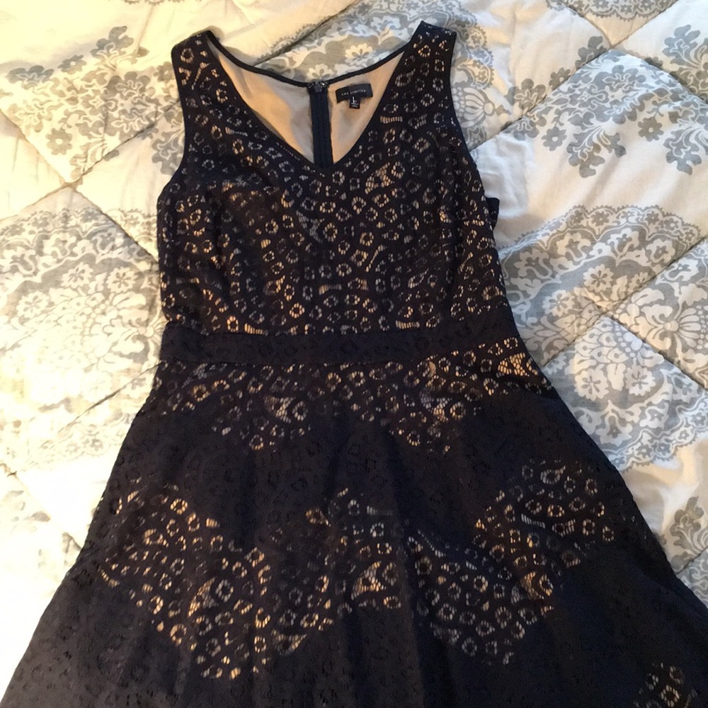 Navy lace dress